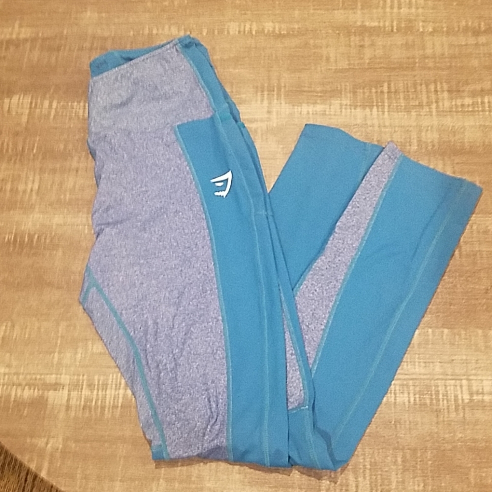 Gymshark Teal Blue High Waist Leggings - Picture 2 of 7